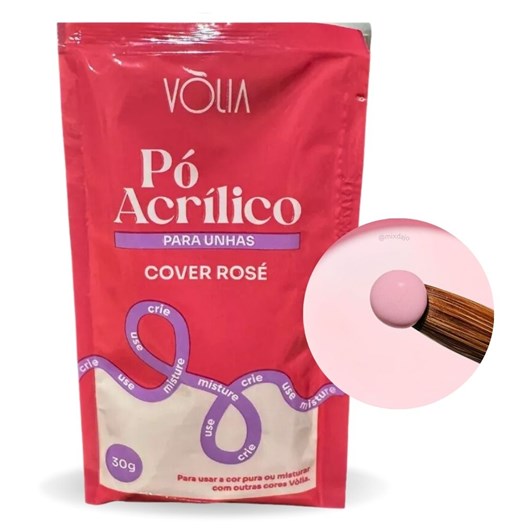 Pó Acrílico Cover Rosé 30g Vólia