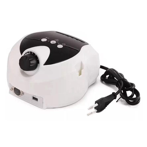 Micro Motor De Unhas 45 Mil Rpm Porquinho Nail Drill Bivolt (Branca e preta)