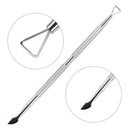 Espátula ponta dupla raspador e ponta para abrir a fibra