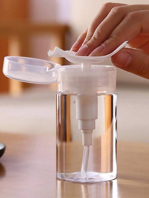 Dosador Porta Acetona e Cosméticos Pump Transparente 200 ml