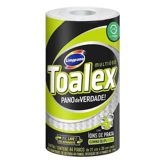 Pano Reutilizável Toalex Rolo 44 unid