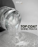 Top Coat Shine Prata (sem goma) 9g BriliaNails