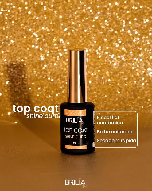 Top Coat Shine Ouro (sem goma) 9g BriliaNails